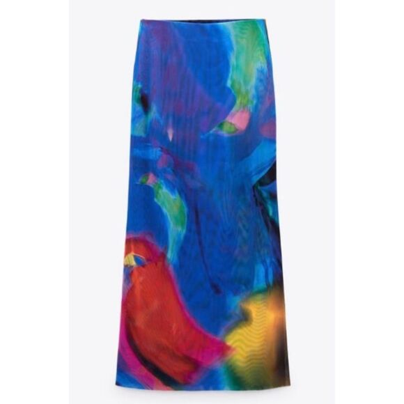 Zara Printed Tulle Skirt Size Small - Picture 7 of 7
